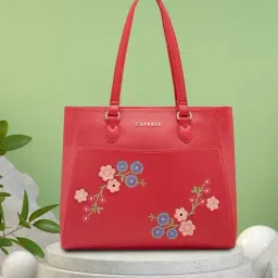 Caprese Faux leather Maroon Women Handbag-image-54