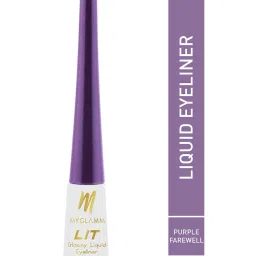 MyGlamm LIT Glossy Liquid Eyeliner-Purple Farewell-3.5ml image 1
