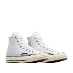 Converse Unisex Chuck 70 Canvas & Suede High Top White Sneakers image 2