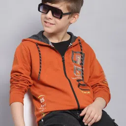 Monte Carlo Kids Rust Printed Full Sleeves Sweatshirt image 1