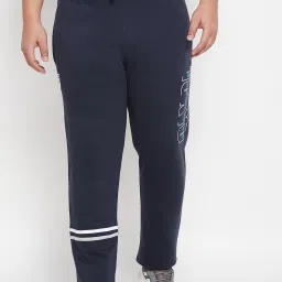Bigbanana Navy Blue Cotton Regular Fit Printed Trackpants image 1