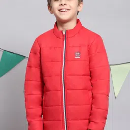 Monte Carlo Kids Red Quilted Full Sleeves Jacket image 1