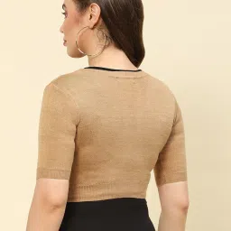 Monte Carlo Brown Wool Crop Cardigan image 2