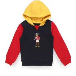 U.S. Polo Assn. Kids Navy Embroidered Full Sleeves Sweatshirt image 1