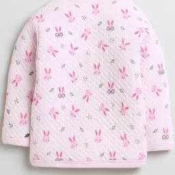 Bumzee Girls Pink Printed Full Sleeves Jabla with Pyjamas image 2