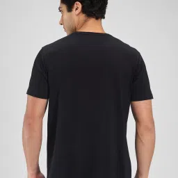 Spykar Black Slim Fit T-Shirt image 2