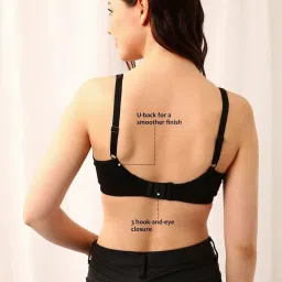 Clovia Black Cotton Beginner's Bra image 2