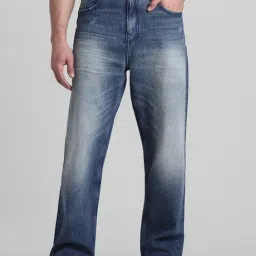 Jack & Jones Medium Blue Denim Cotton Loose Fit Jeans-picture-41