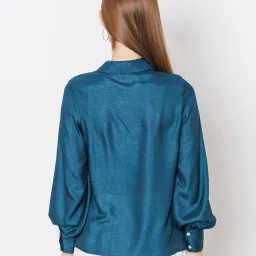 Zink London Teal Textured Shirt image 2