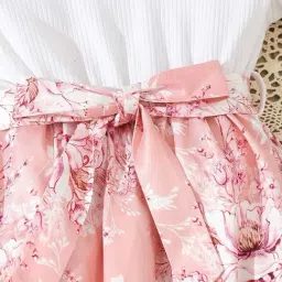 Bolly Lounge Girls Peach Floral Party Dress image 4