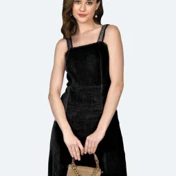 Zink London Black Regular Fit A Line Dress image 2