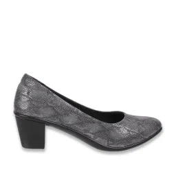 Mochi Women's Gun Metal Casual Pumps image 2