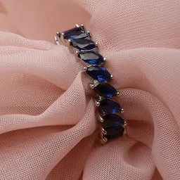 VOGUE PANASH Silver-Plated Stone-Studded Finger Ring-picture-34