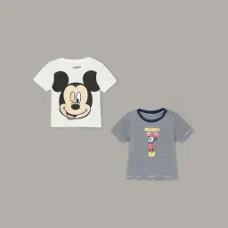 Juniors by Lifestyle Kids White & Black Cotton Printed Tee (Pack of 2)-picture-16