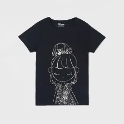 Fame Forever by Lifestyle Kids Navy Cotton Printed T-Shirt-picture-23