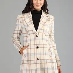 Roadster The Lifestyle Co. Checked Notched Lapel Trench Coat-picture-11