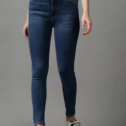 SHOWOFF Women Clean Look Light Fade Whiskers Cotton Skinny Fit Stretchable Jeans-picture-19