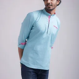 UDD Men Thread Work Handloom Kurta image 3