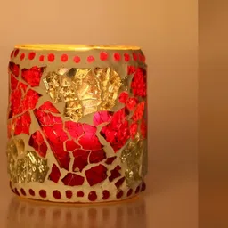 1ST TIME White & Red 2 Pieces Cylindrical Shaped Candle Holders-image-68