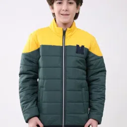 Monte Carlo Boys Green Color Block Jacket-picture-11