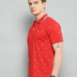 Cloak & Decker By Monte Carlo Red Regular Fit Printed Polo T-Shirt image 3