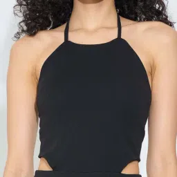 Honey By Pantaloons Jet Black Slim Fit Jumpsuit image 5