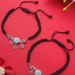 SHREE KRISHNA SHOPPING Silver-Plated Adjustable Anklets-picture-41
