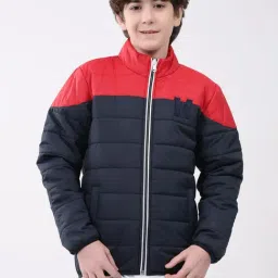 Monte Carlo Boys Navy Blue Color Block Jacket-image-20