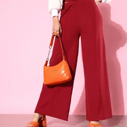 DressBerry Glam Women Waist Cut-Out Detail Casual Trousers-image-49