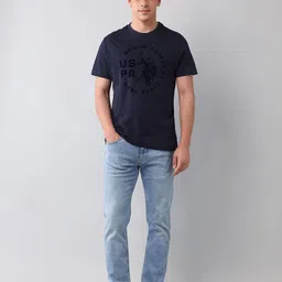 U.S. Polo Assn. Denim Co. Men Brand Logo Printed Slim Fit T-shirt image 5