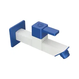 RN PTMT Long Body Bib Tap with Flange Wall Mount White & Metallic Blue 20 mm Faucet Hole, RNVIR02A33-image-43