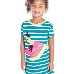Cherry Crumble By Nitt Hyman Kids Turquoise Applique Dress-picture-30