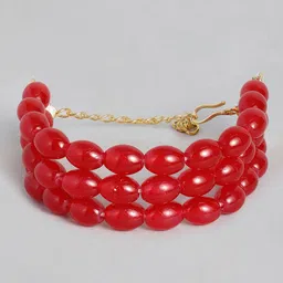 I Jewels Women Red Gold-Plated Wraparound Bracelet image 2