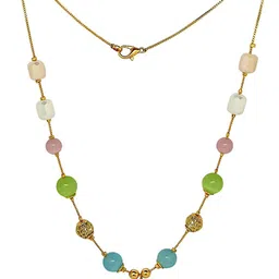 FEMMIBELLA Gold-Plated Beaded Jewellery Set image 3