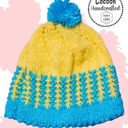 COCOON ORGANICS Handcrafted Soft And Warm Winter Cap For Babies - Yellow-picture-13