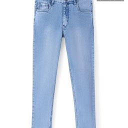 Pine Kids Woven Ankle Length Denim Washed Jeans - Blue-picture-28