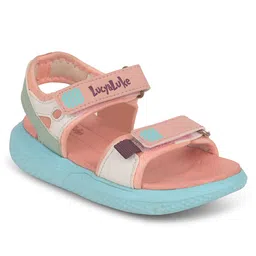 LIBERTY Colour Blocked Sandals - Peach-image-23