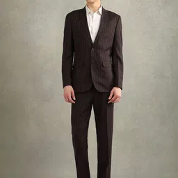 Arrow Striped Single-Breasted Two-Piece Formal Suit image 5