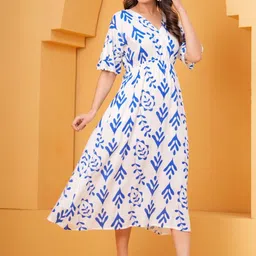 Sarai Print Fit & Flare Midi Dress-picture-35