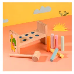 The Little Boo Wooden Hammer Bench-  Brown image 3