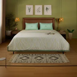 LIVSPACE Fluorescent Green & Cream-Coloured Ethnic Motifs AC Room 110 GSM Dohar-picture-11