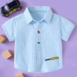 Xsole Boys Spread Collar Regular Fit Cotton Casual Shirt-picture-26