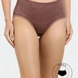 Zivame Brown Self Design Panty-image-6
