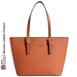 Lino Perros Tan Textured Medium Tote Handbag-image-56