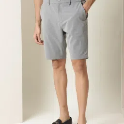 Rare Rabbit Grey Polyester Solid Regular Fit Shorts image 2