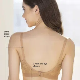 Clovia Beige Cotton T-Shirt Bra image 2