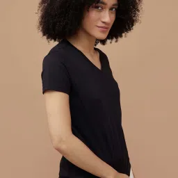 Fame Forever By Lifestyle Black Cotton Regular Fit T-Shirt image 2