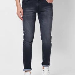 Giordano Dark Grey Slim Fit Jeans-picture-16