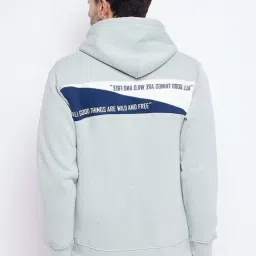 Duke Sage Green Hairy Regular Fit Printed Hooded Sweatshirt image 2