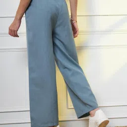 FITHUB Green Straight Fit High Rise Trousers image 2